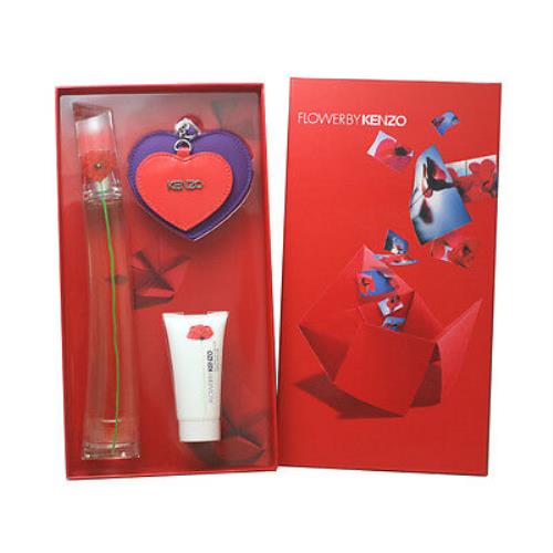 Flower Perfume For Women By Kenzo 3 Pc. Gift Set