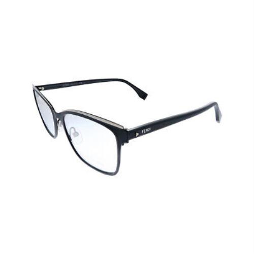 Fendi FF 0277 807 Black Metal Square Eyeglasses 54mm