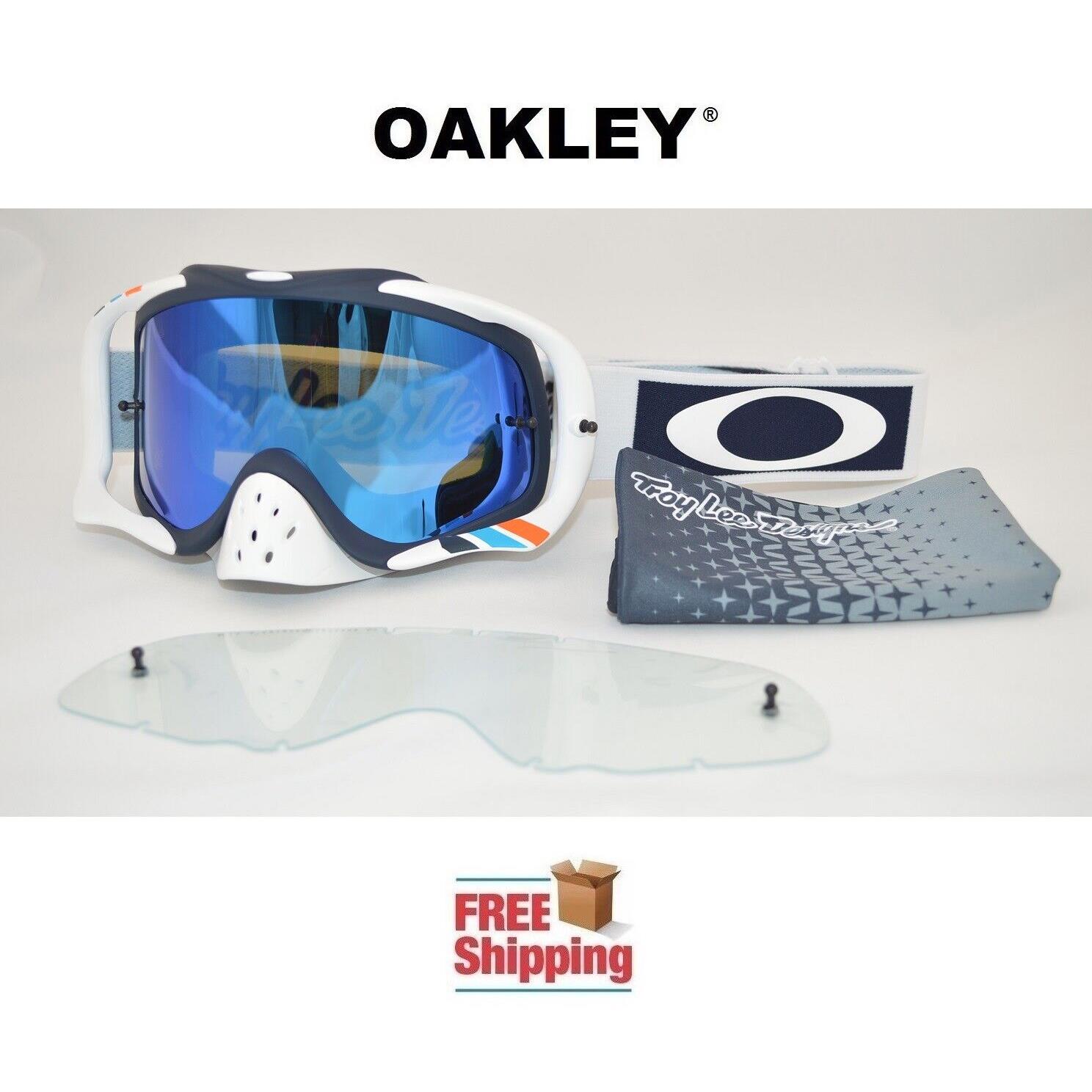 Oakley Crowbar MX Black/white Troy Lee Graphic Ice Iridium Lens