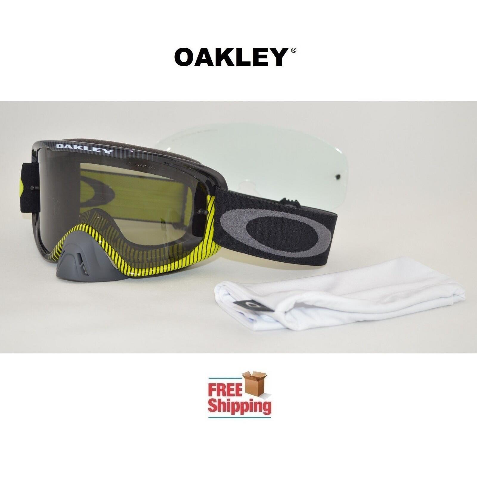 Oakley O Frame O2 MX Frequency Gunmetal Green W/ DK Grey Clear S