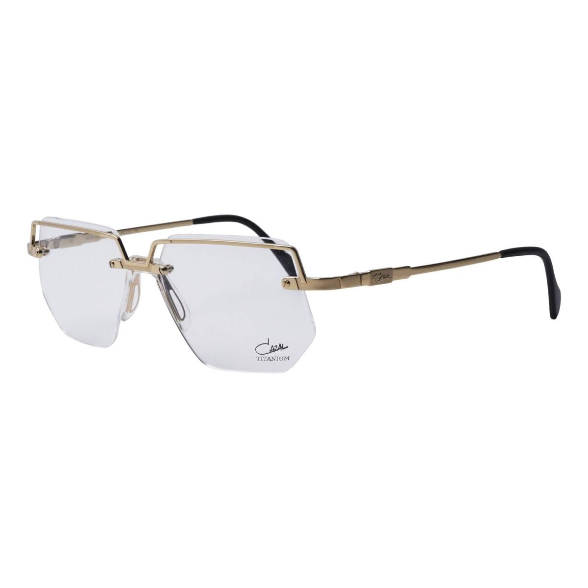 Cazal Square Eyeglasses 742 E 097 Gold Frame Titanium Classic Designer Rimless 028685738674 