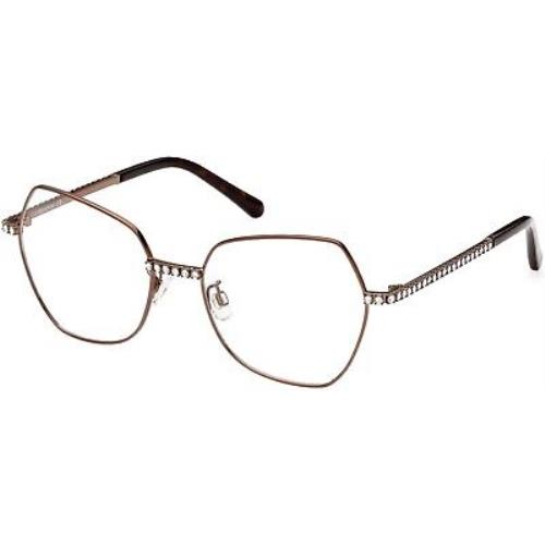 Swarovski Sk 5422 Sk5422 H Shiny Dark Brown 048 Eyeglasses 045530277560 Swarovski 4880