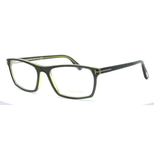 Tom Ford TF5295 098 Matte Green Rectangular Eyeglasses W/case 56-17-145 Italy
