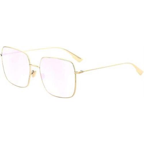 w/ Box Womens Christian Dior Stellaire1 000 TE Rose Gold Square Sunglasses