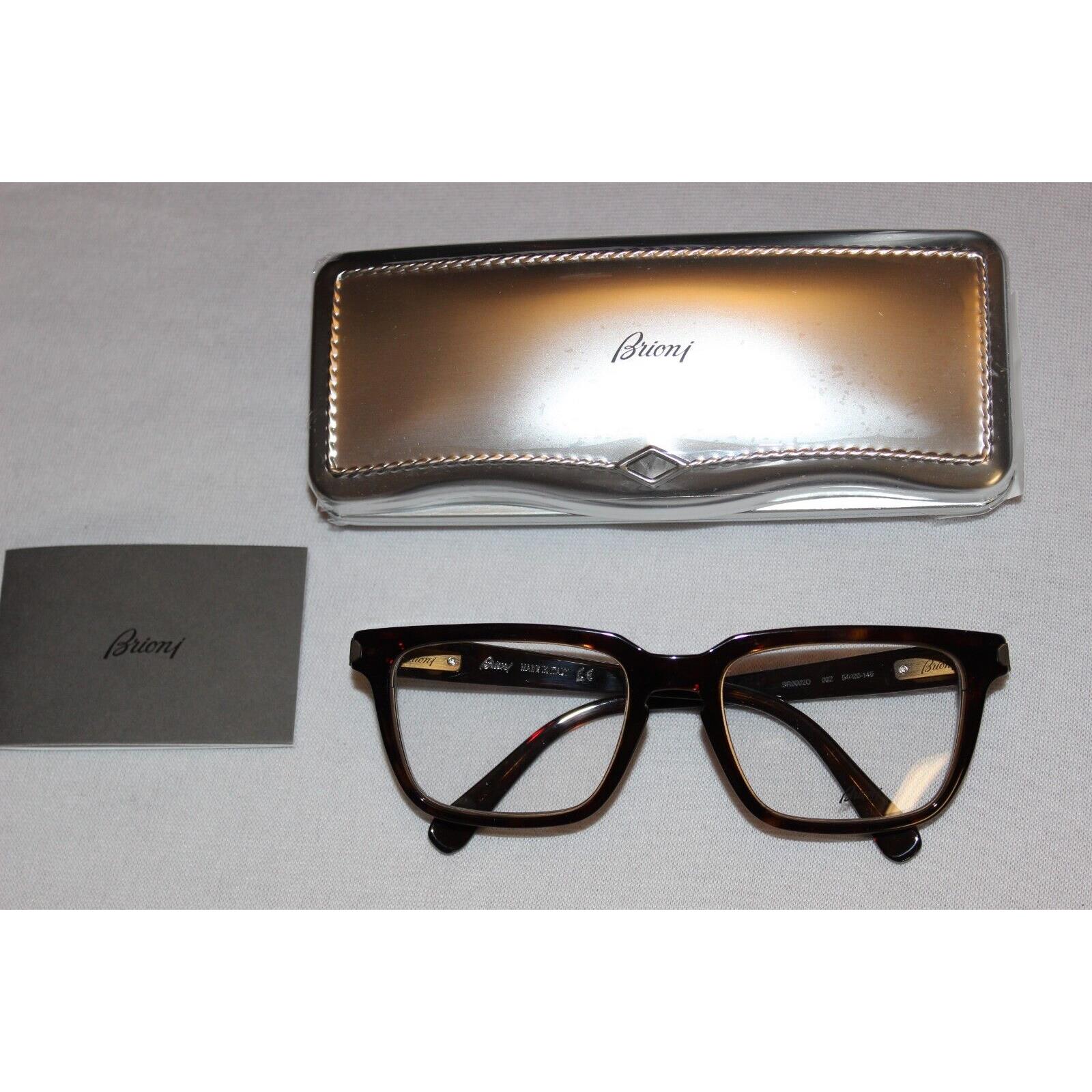 Brioni Men`s BR0002O Havana Clear Glasses Eyeglasses 64-20-146