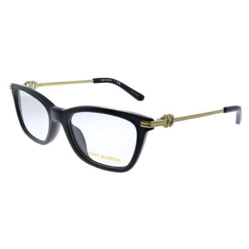 Tory Burch TY 2117U 1326 Black Plastic Square Eyeglasses 53mm