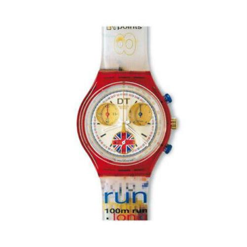 Mint Swatch 1996 Atlanta Olympics Chrono Daley Thompson SCZ105 Watch Rare