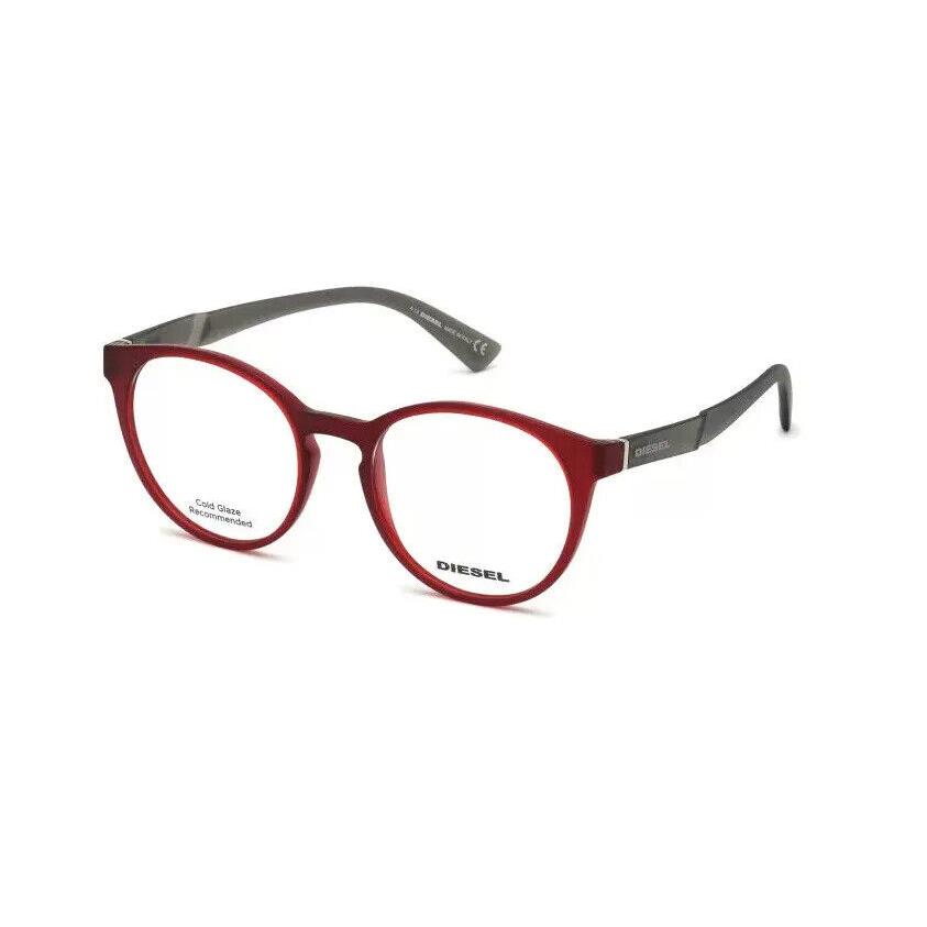 Diesel DL 5367 067 Matte Red Round Light Plastic Eyeglasses Frame 51-18-150