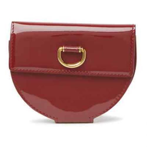Burberry Crimson Sandcroft Patent Leather D-ring Wallet 4077922