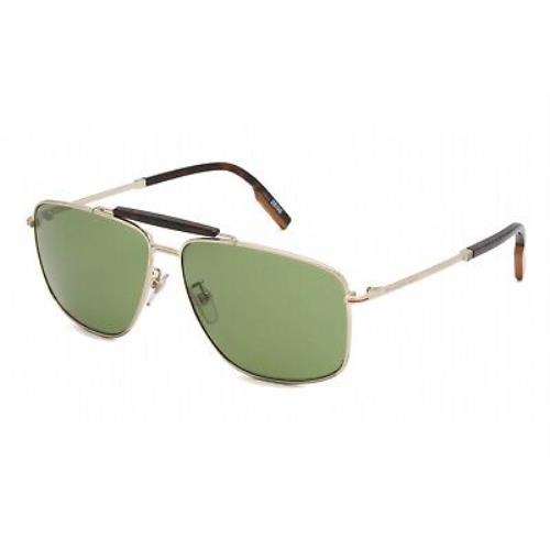Ermenegildo Zegna EZ 0160D 32N Sunglasses Gold Frame Green Lenses 62mm
