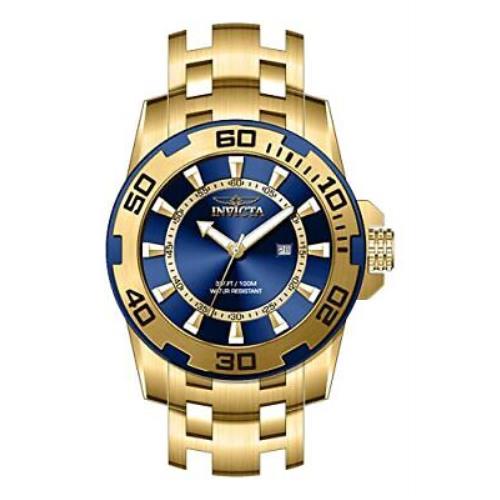 Invicta Men`s 39110 Pro Diver Quartz 3 Hand Blue Dial Watch