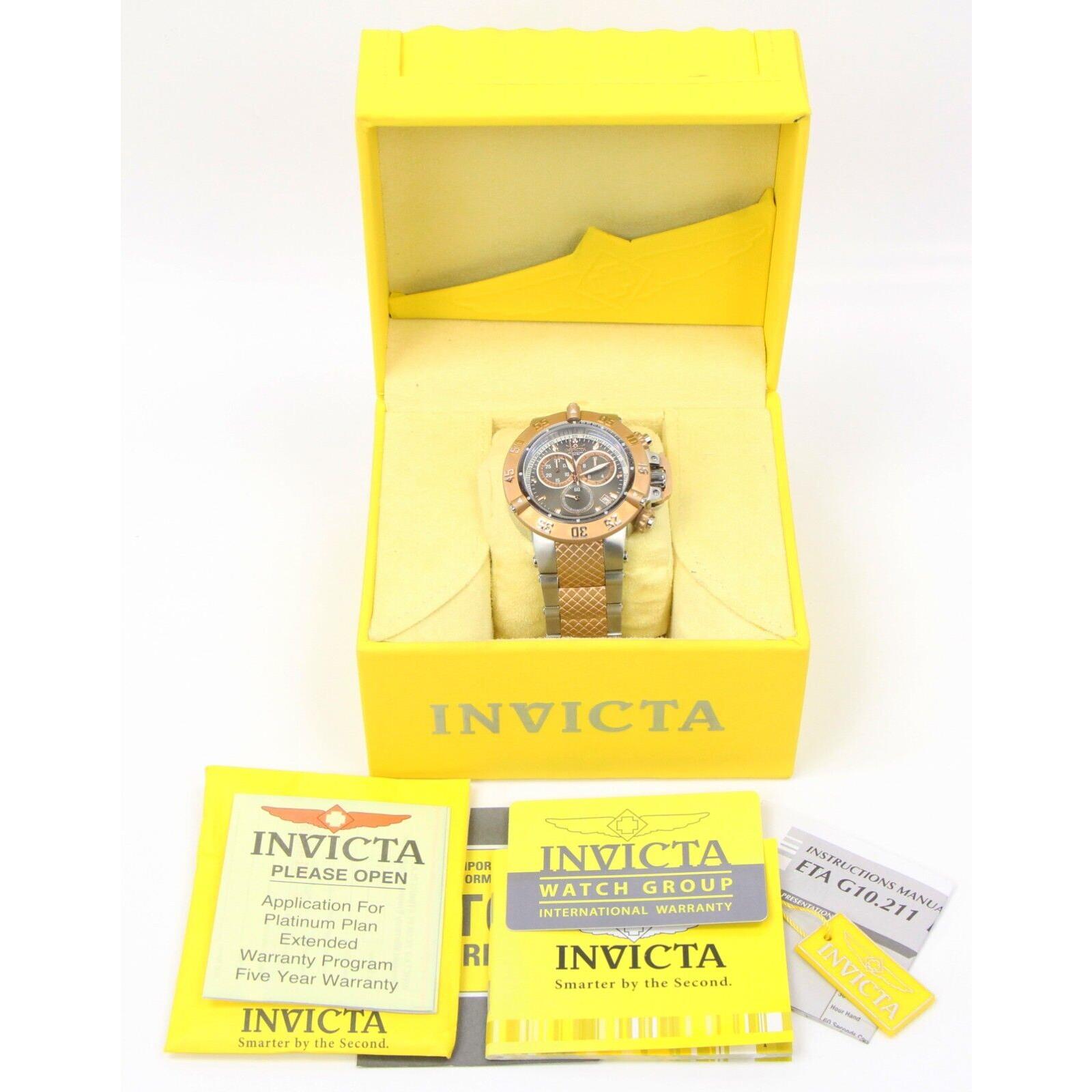 Invicta Subaqua Noma Iii Wristwatch Chronograph 500m Rose Gold Men`s Watch 15952