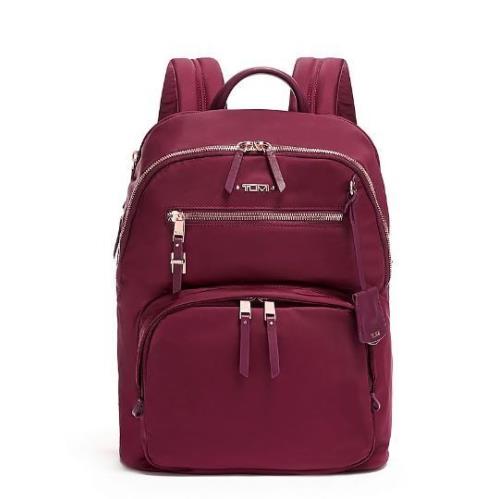 Tumi Voyageur Hilden 13 Laptop Compartment Backpack Berry / Rose Gold Hardware