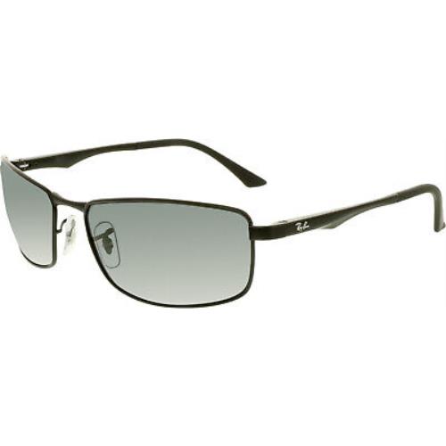 Ray-ban Men`s Polarized RB3498-006/81-61 Black Rectangle Sunglasses