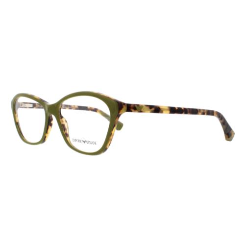 Emporio Armani 3040 - 5267 Eyeglasses Top Olive on Havana 53mm