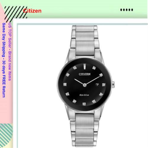 Citizen Axiom Women`s Eco-drive Watch GA1050-51G Diamond Hour Markers