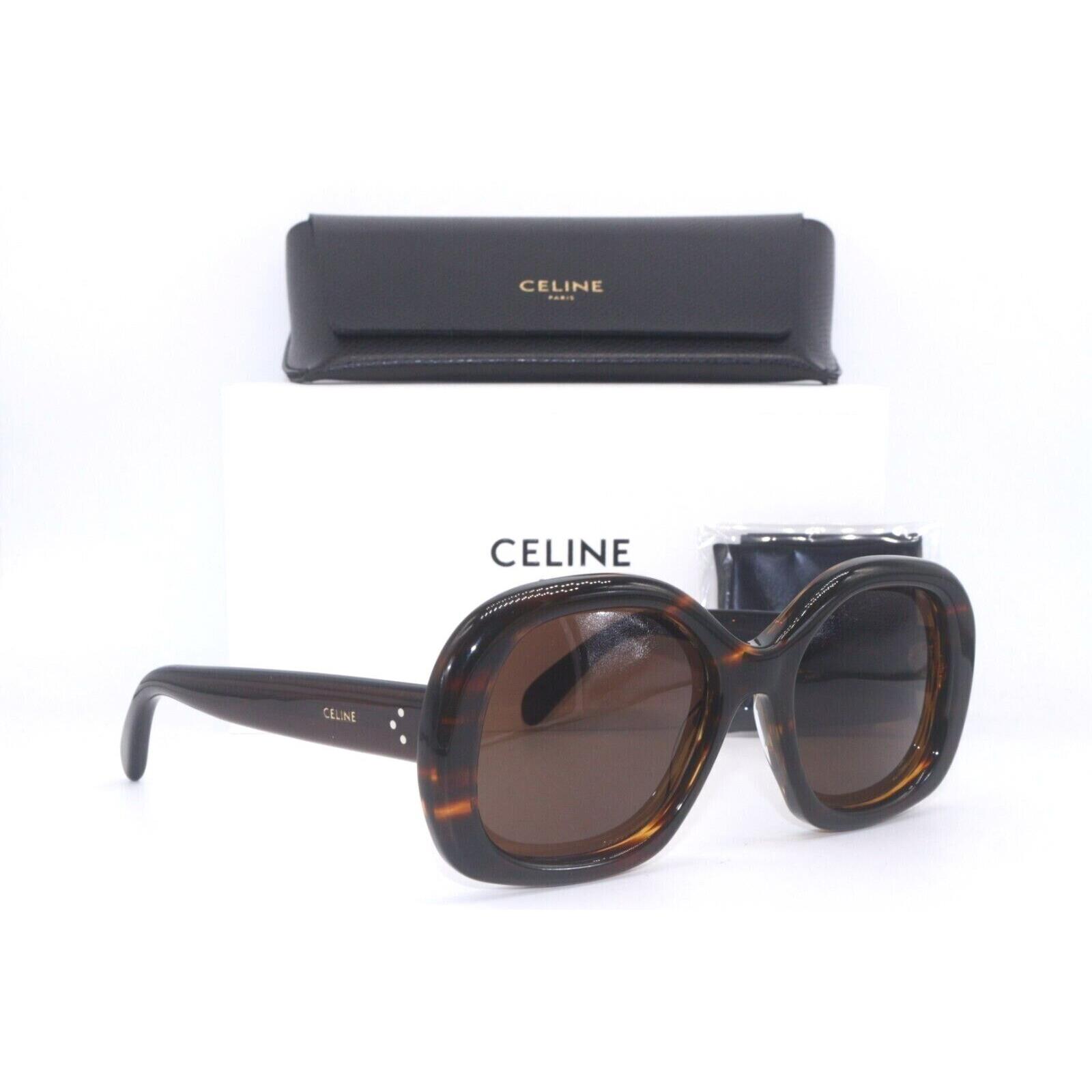 Celine CL 40163I 56E Havana Horn Frames Sunglasses 55-19