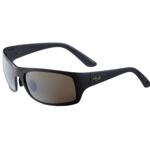 Maui Jim Haleakala Men`s Polarized Matte Black Wrap Sunglasses - H419-2M - Japan