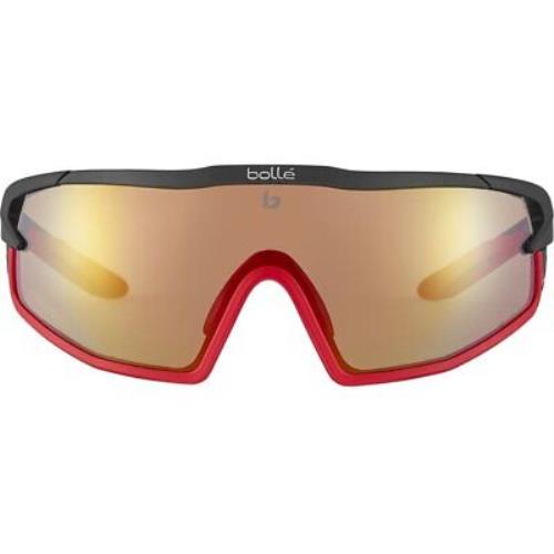 Bolle-b-rock Pro 12628 Shield Sunglasses Matte Black Phantom Brown Red Cat. 2-3