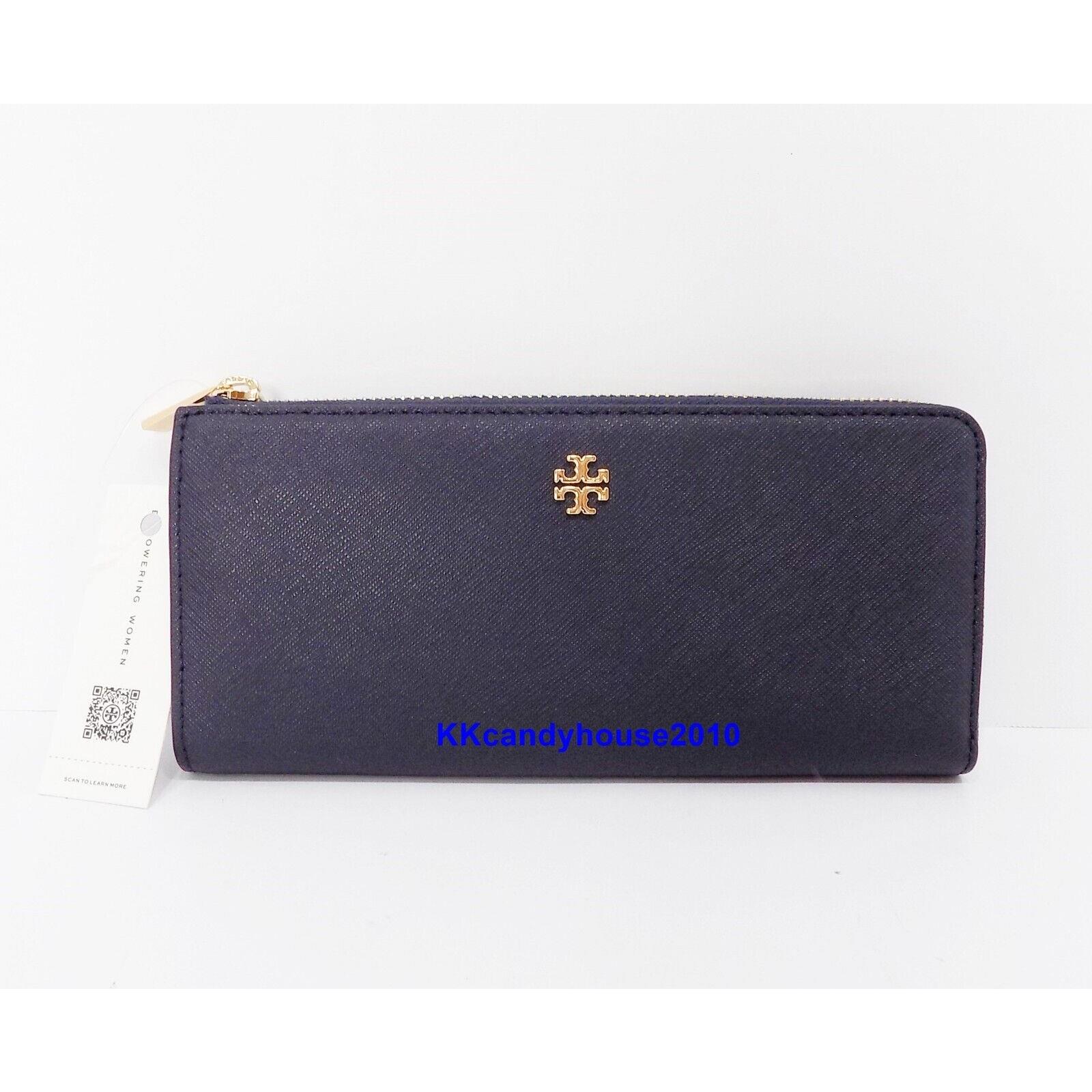 Tory Burch Emerson Lzip Continental Wallet Tory Navy 058058720036
