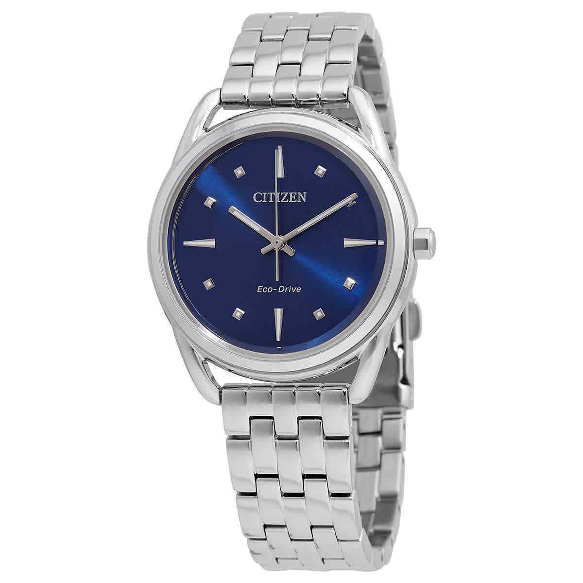 Citizen Ladies Eco-drive Dress Classics Blue Dial Watch - FE7090-55L