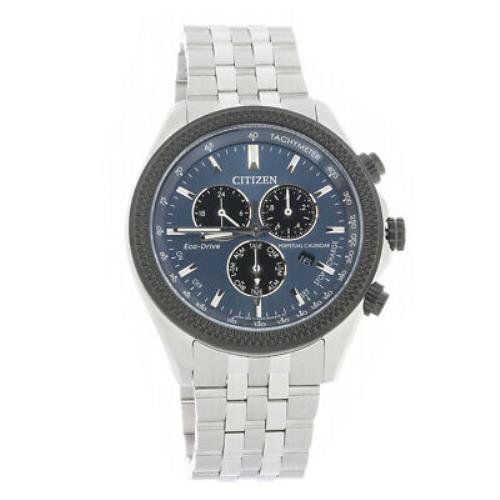 Citizen Eco Drive Mens Brycen Stainless Steel Chronograph Watch BL5568-54L