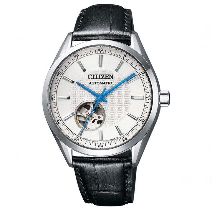 Citizen NH9111-11A White Dial Black Leather Band Men`s Automatic Watch