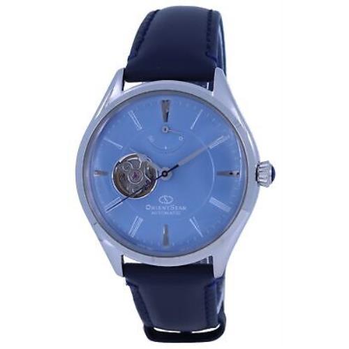 Orient Star Open Heart Blue Dial Automatic Re-at0203l00b Men`s Watch