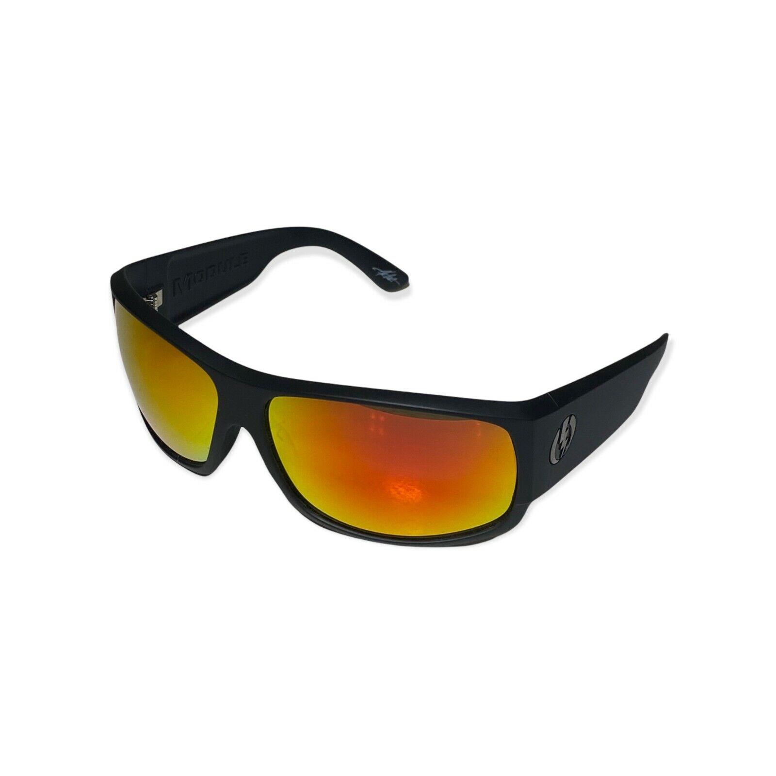 Electric Visual Module Sunglasses Matte Black Frame Gray Fire Chrome Lenses