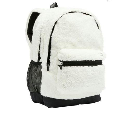 Victoria`s Secret Pink Backpack Sherpa Snow White Fuzzy Bag