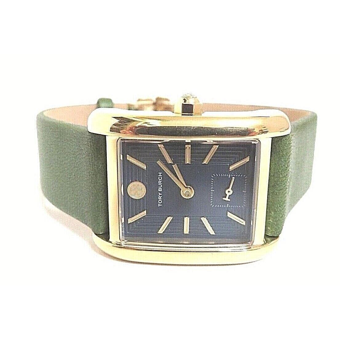 Tory Burch Eleanor Green Band Blue Face Ladies Watch TBW1022
