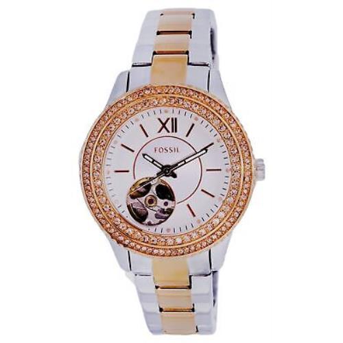 Orient Fossil Stella Crystal Accents Silver Dial Automatic Me3214 Women`s Watch