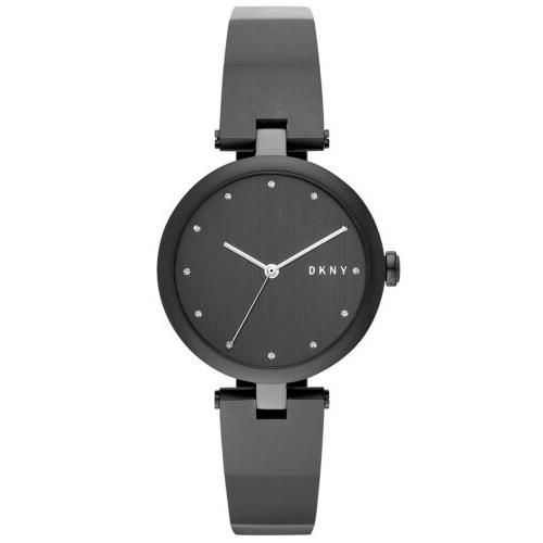 Dkny Women s Eastside Black Stainless Steel Bangle Bracelet Watch 34mm