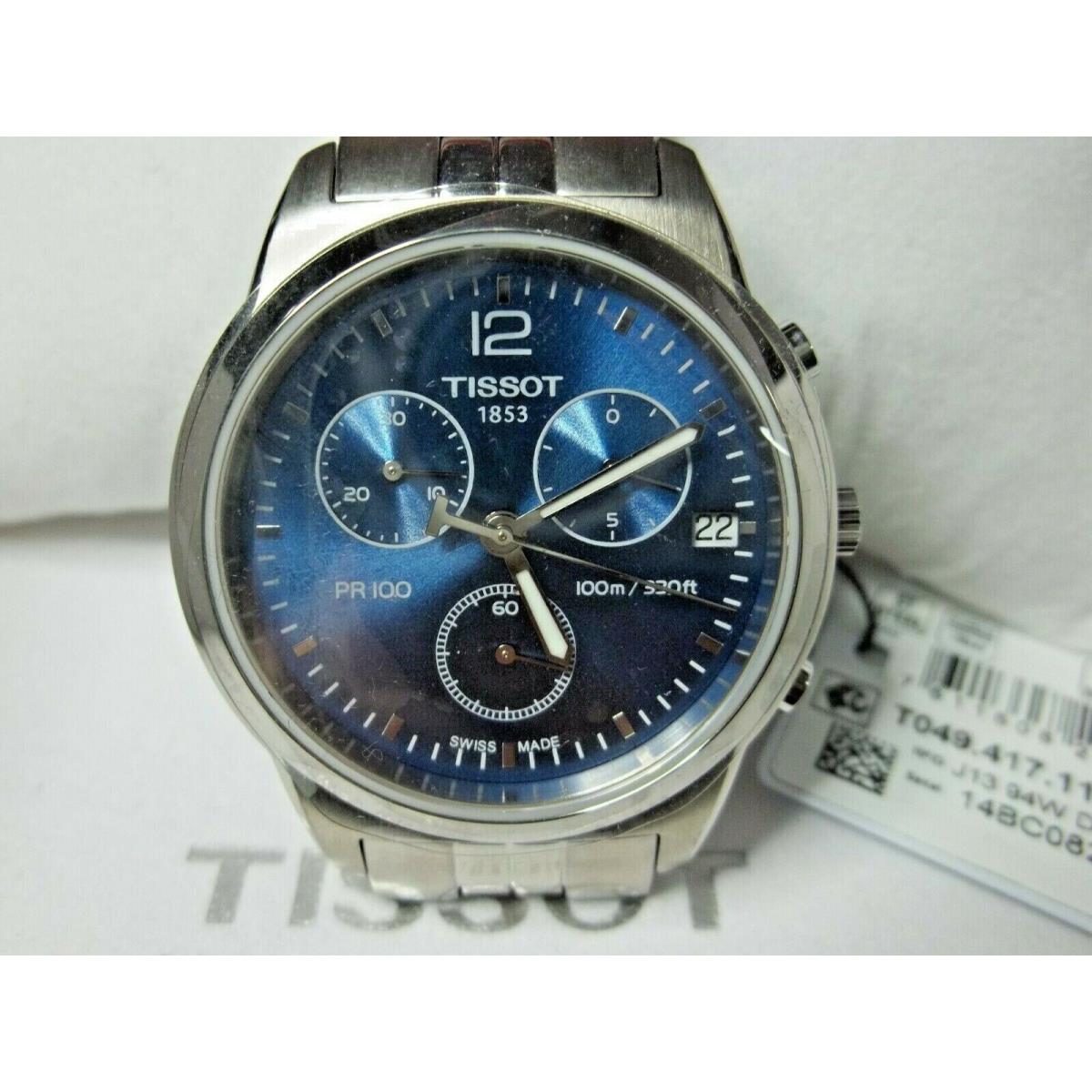 Tissot Men`s Analog Display Swiss Quartz Silver Watch TIST0494171104700 PR100
