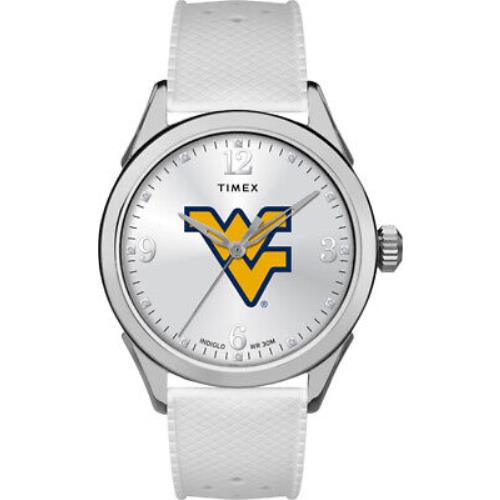West Virginia Mountaineers Ladies Silcone Athena Timex Watch