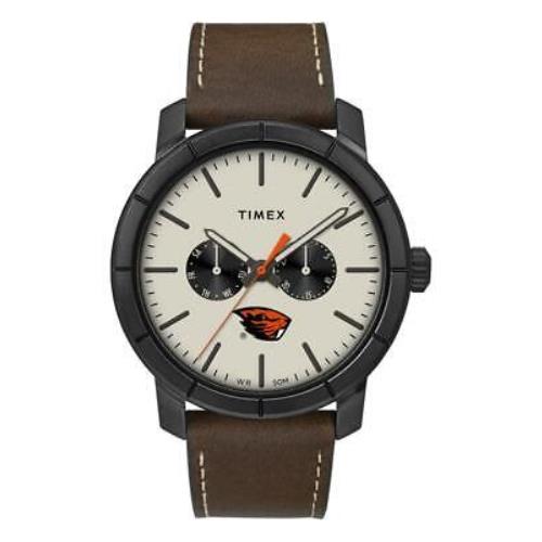Men`s Oregon State Beavers Timex Watch Home Team Leather Watch