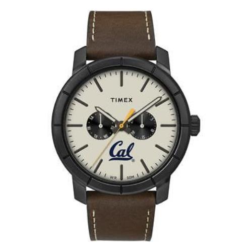 Men`s Cal Berkeley Golden Bears Timex Watch Home Team Leather Watch