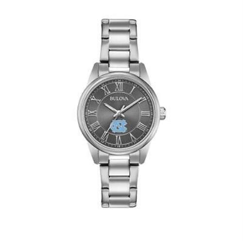 Women`s North Carolina Tarheels Unc Bulova Watch Black/silver Watch