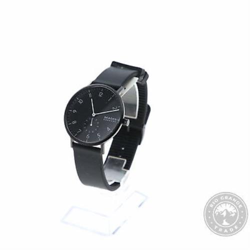 Skagen Quartz Minimalistic Watch - 41mm Black Colored Silicone Men`s