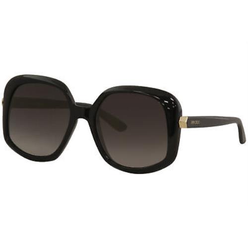 Jimmy Choo Women`s Amada/s Amadas 807FQ Black Fashion Square Sunglasses