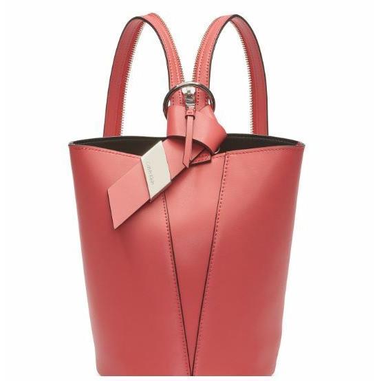 Calvin Klein Backpack Convertible Tote Shoulder-bag Wristlet Rose Pink Leather