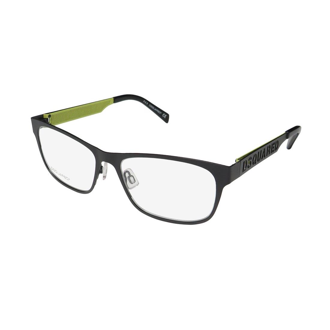 DSQUARED2 DQ 5097 Contemporary Premium Segment Adults Hip Eyeglass Frame/glasses Black / Yellow
