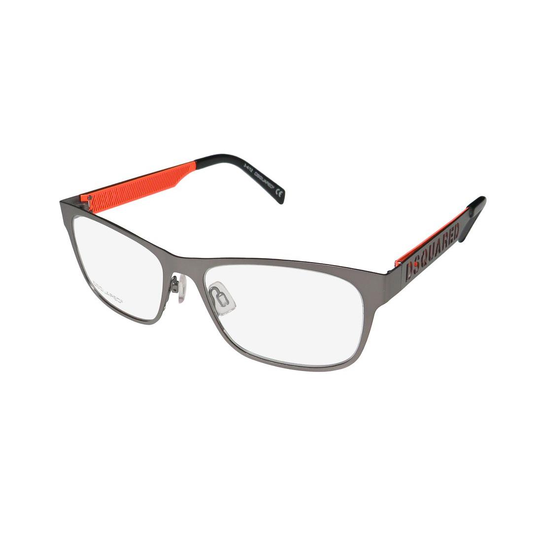 DSQUARED2 DQ 5097 Contemporary Premium Segment Adults Hip Eyeglass Frame/glasses Brown / Orange / Black