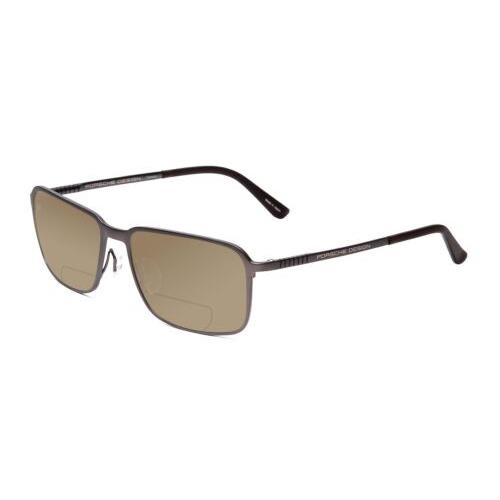 Porsche P8293-D 55mm Polarized Bi-focal Sunglasses in Blue Grey Matte 41 Options Brown