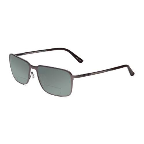 Porsche P8293-D 55mm Polarized Bi-focal Sunglasses in Blue Grey Matte 41 Options Grey