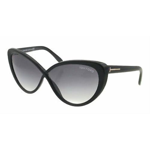 Tom Ford Madison Sunglasses Shiny Black Gradient Gray FT253 01B 63-10 135