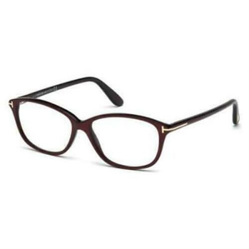 Tom Ford TF 5316 072 Eyeglasses Wine Red/ Green RX Frame FT5316 Size 54