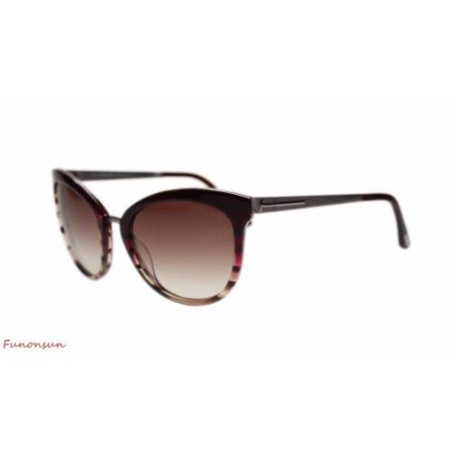 Tom Ford Emma Womens Sunglasses FT0461 71F Burgundy Bordeaux/brown Gradient Lens