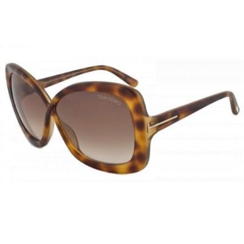 Tom Ford Calgary Sunglasses Havana Frame Gradient Brown Lens FT0227 53P 63-5 130
