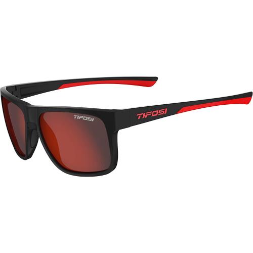 Tifosi Optics Swick Sunglasses Satin Black-crimson